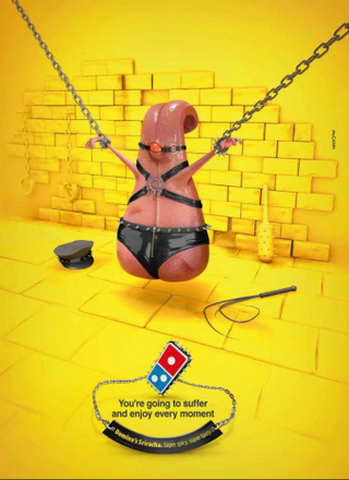 Illustration for article titled Domino's Unleashes the Most Terrifying Print Ad in History